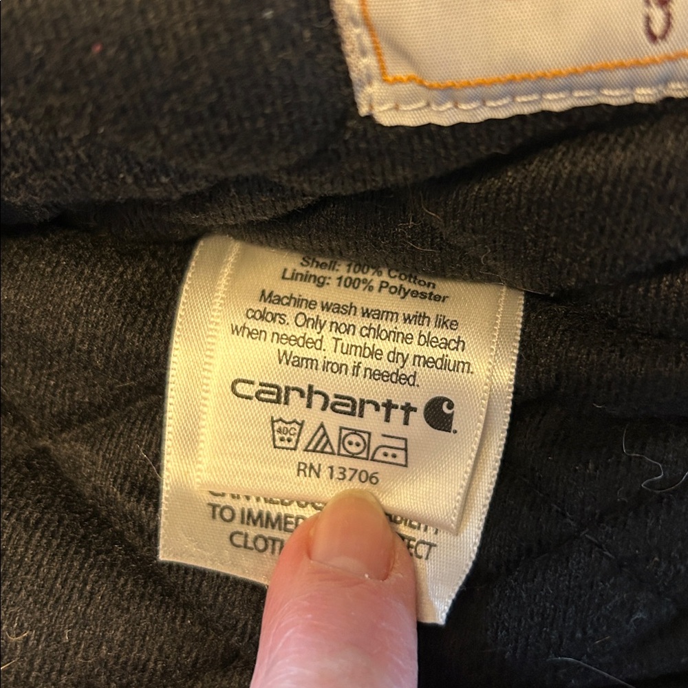 Carhartt Brown Canvas Insulated Hooded Jacket - Picture 6 of 7